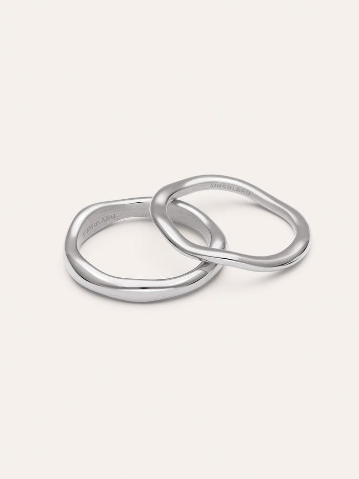 Pack 2 Anillos Nea Acero