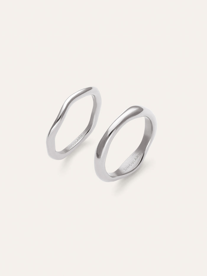 Pack 2 Anillos Nea Acero