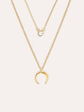 Pack 2 Collares Spark + Mini Moonset Plata Baño Oro