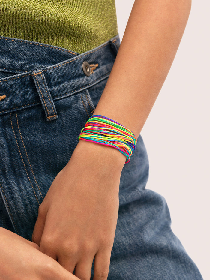 Pack 3 Pulseras Neon Rainbow Fruits Acero