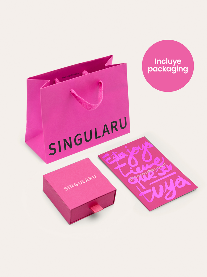 Pack Regalo Collar Long Chic y Charm Mamá Baño Oro