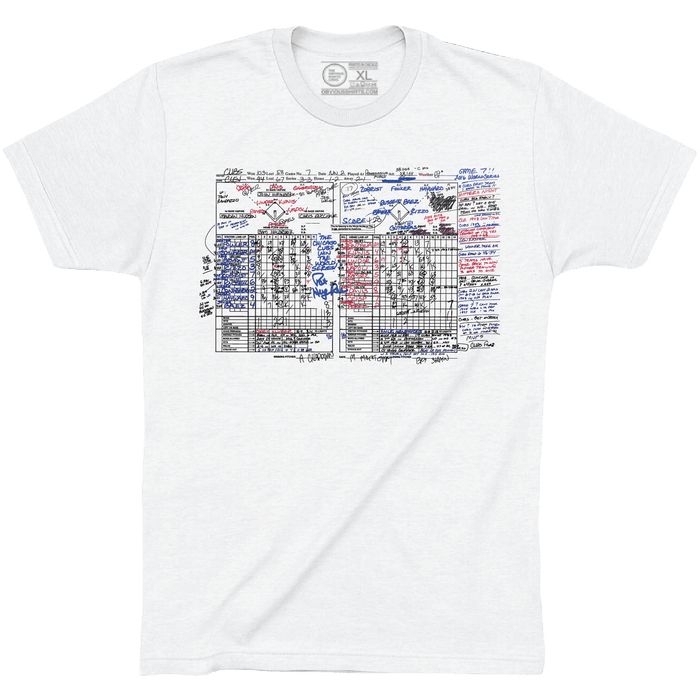 PAT HUGHES GAME 7 SCORECARD SHIRT! - OBVIOUS SHIRTS