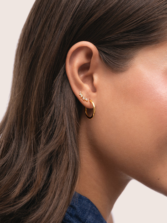 Pendiente Suelto Angel Plata Baño Oro