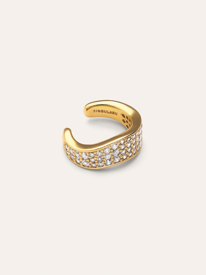 Pendiente Suelto Ear Cuff Scarlett Baño Oro