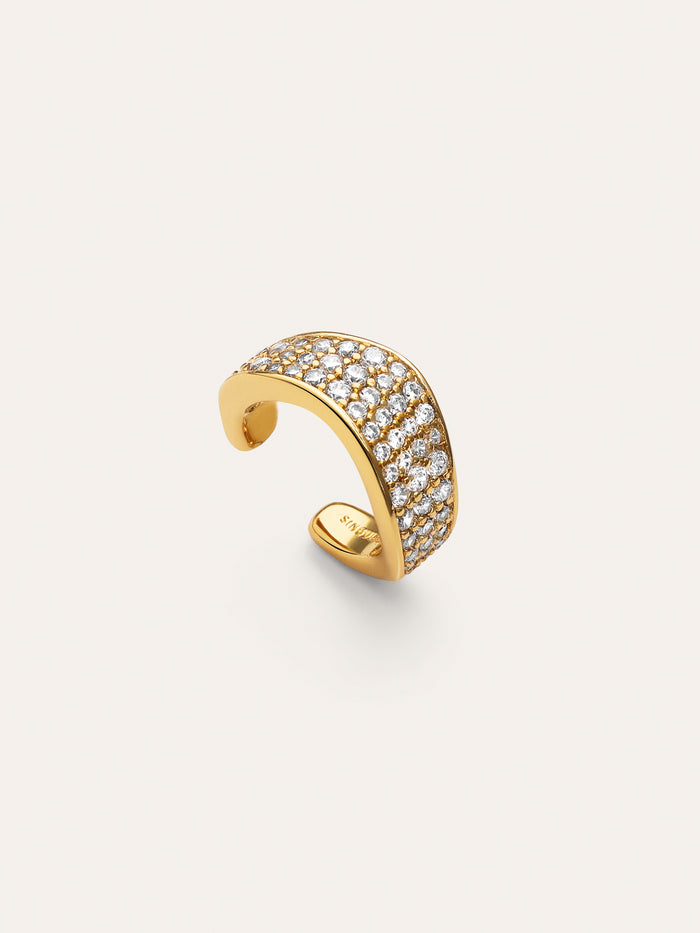 Pendiente Suelto Ear Cuff Scarlett Baño Oro