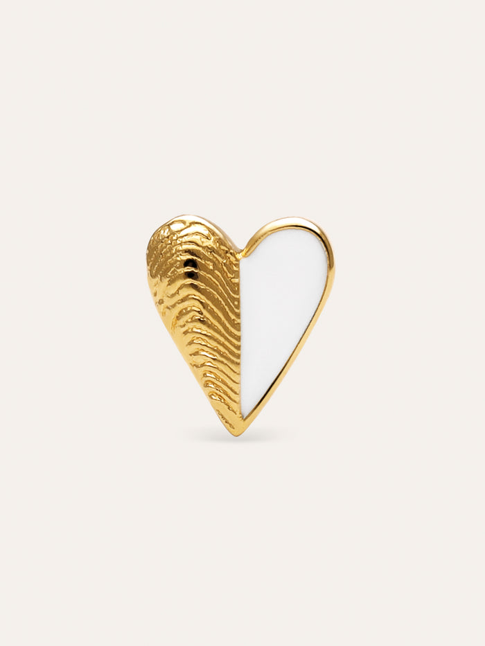 Pendiente Suelto Mejillón Enamel Baño Oro