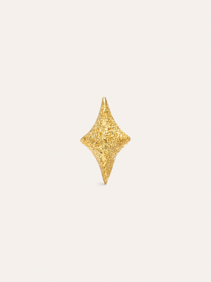 Pendiente Suelto Organic Star Spark Plata Baño Oro