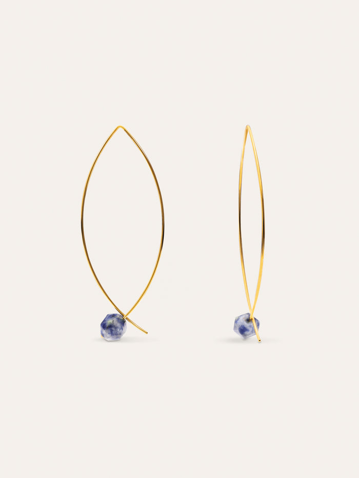 Pendientes Arch Stone Acero Baño Oro