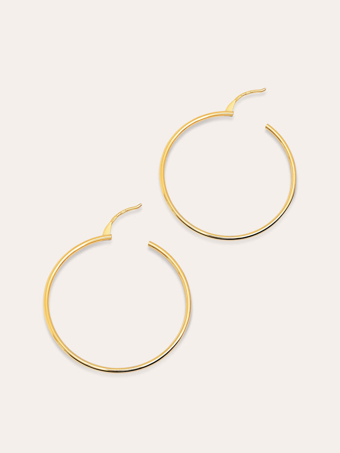 Pendientes Aro Ana L Plata Baño Oro