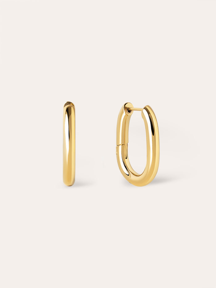 Pendientes Aro Bolero Acero Baño Oro