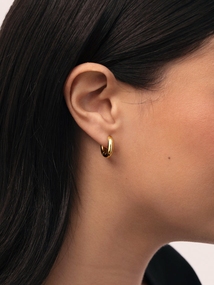 Pendientes Aro Carmen S Acero Baño Oro
