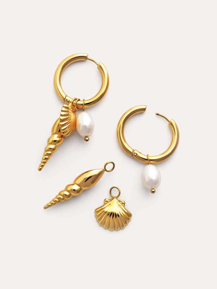 Pendientes Aro Carmen True Mar Acero Baño Oro