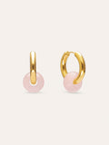 Pendientes Aro Carmen True Rose Acero Baño Oro