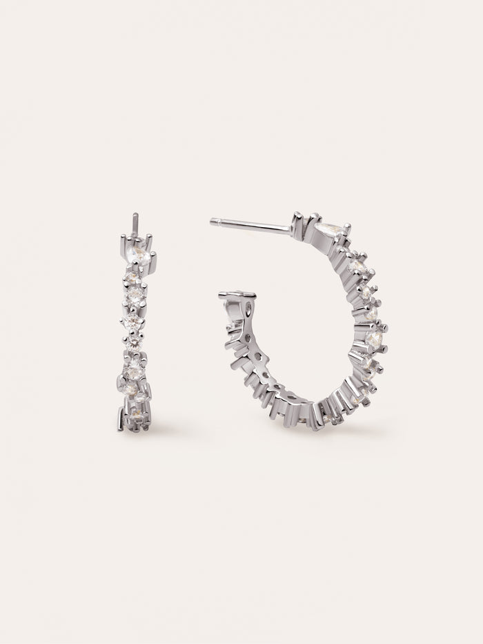 Pendientes Aro Estellar White