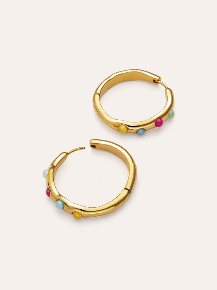 Pendientes Aro Gina Acero Baño Oro