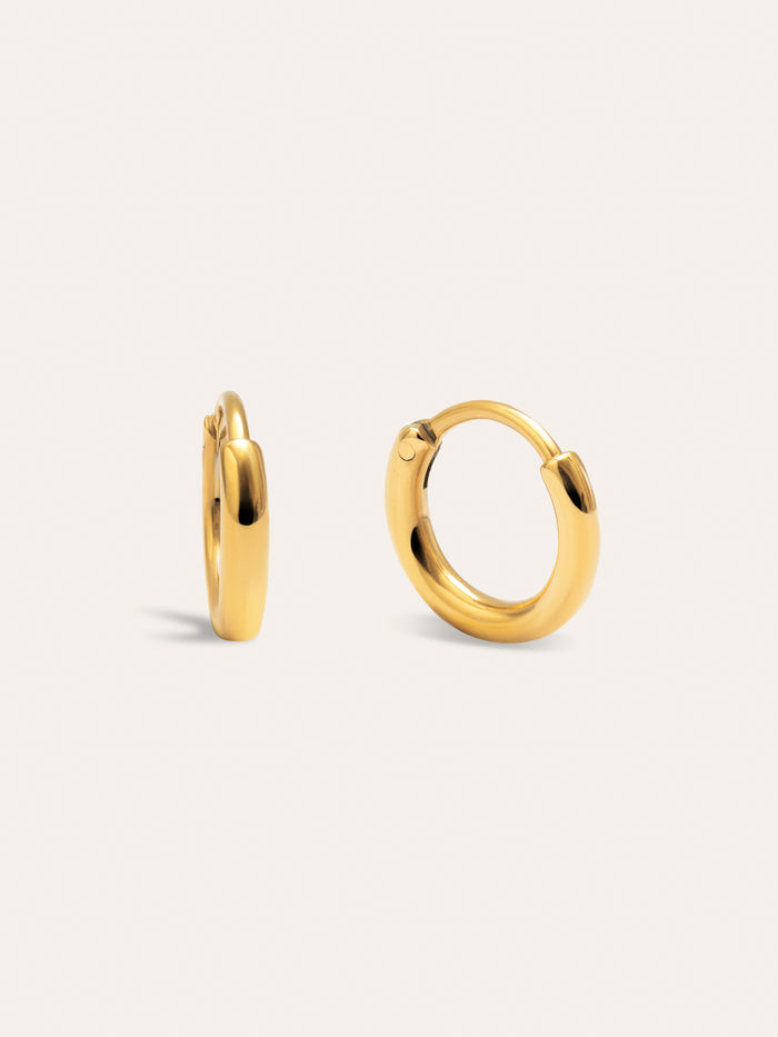 Pendientes Aro Maria XS Acero Baño Oro