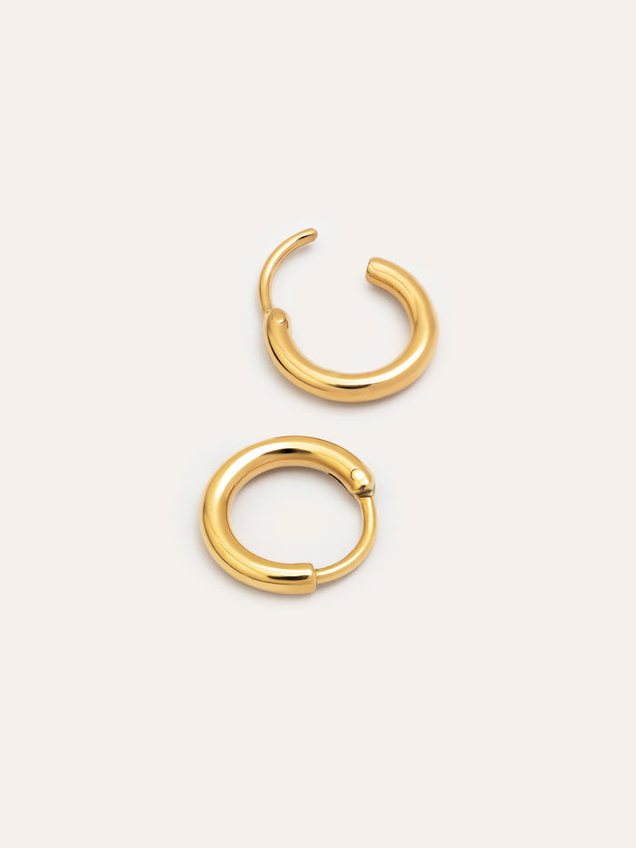 Pendientes Aro Maria XS Acero Baño Oro