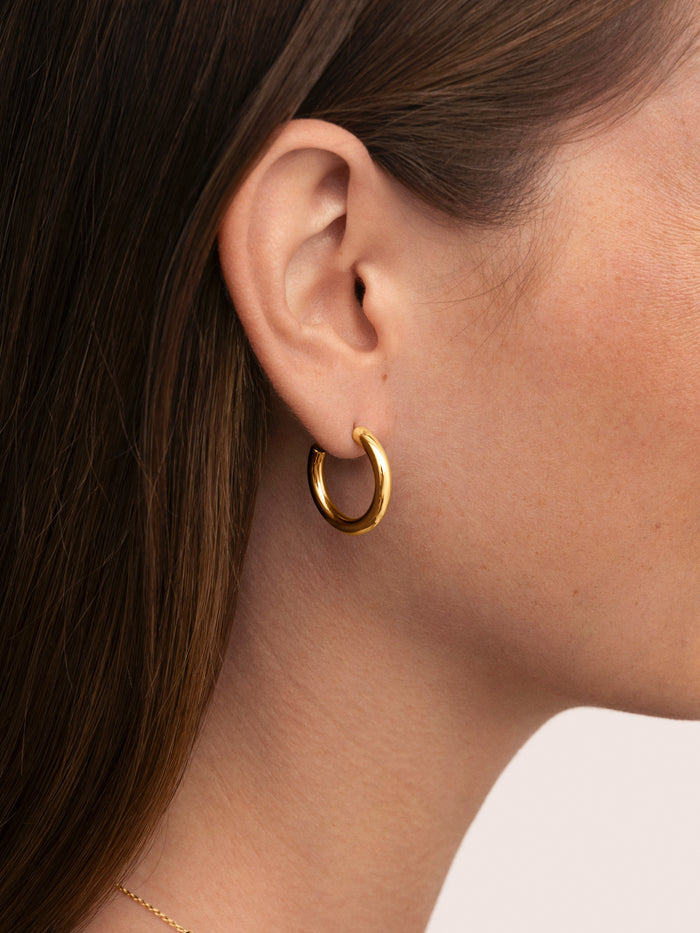 Pendientes Aro Nairobi Acero Baño Oro