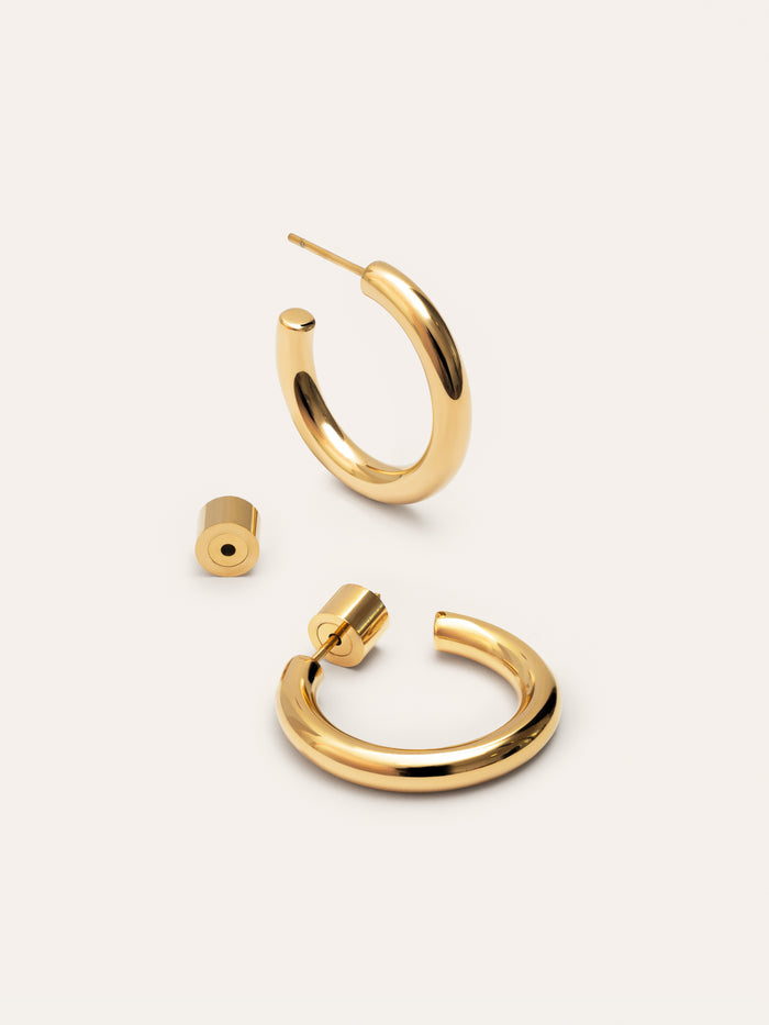 Pendientes Aro Nairobi Acero Baño Oro