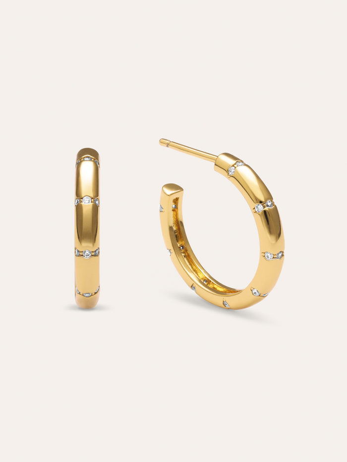 Pendientes Aro Starla Sparks M Baño Oro