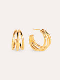 Pendientes Aro Triple Baño Oro