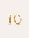 Pendientes Aro Twist Acero Baño Oro