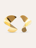 Pendientes Big Swirl Acero Baño Oro