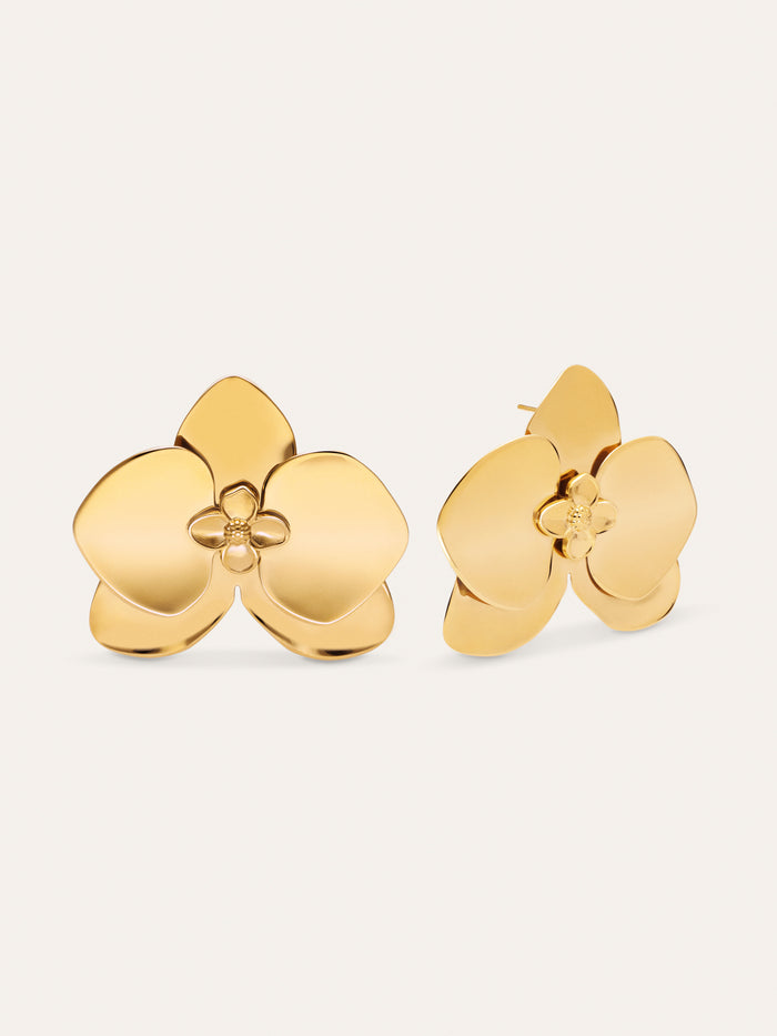Pendientes Botanic Acero Baño Oro