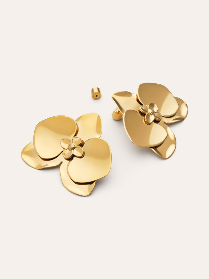 Pendientes Botanic Acero Baño Oro