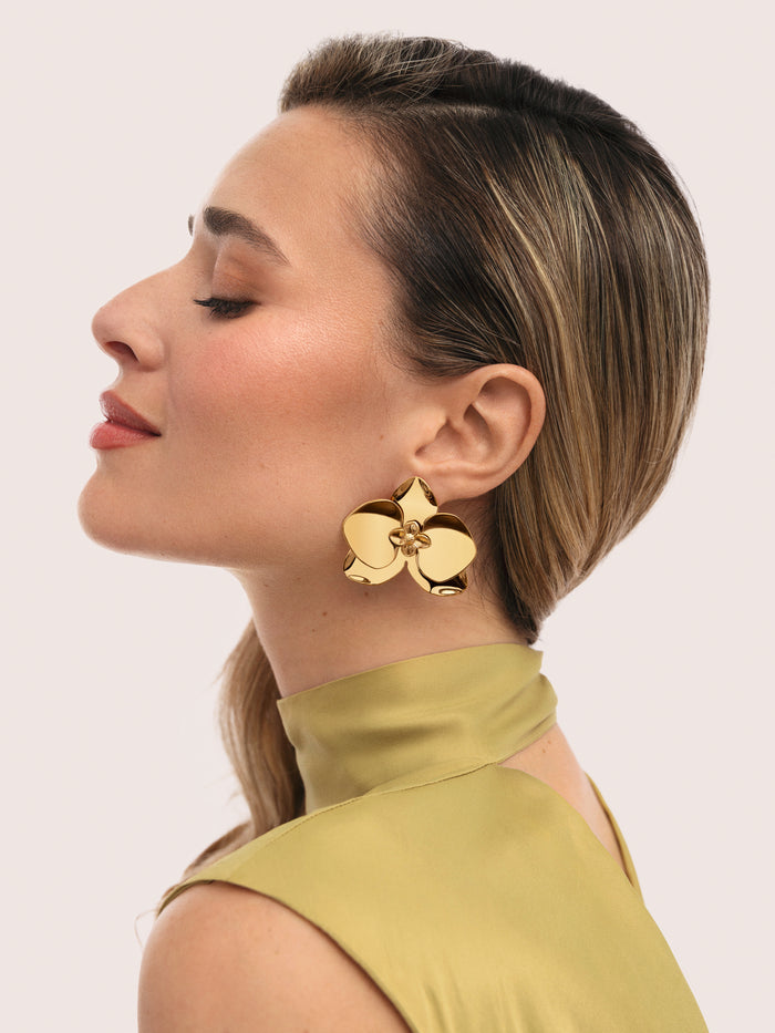Pendientes Botanic Acero Baño Oro