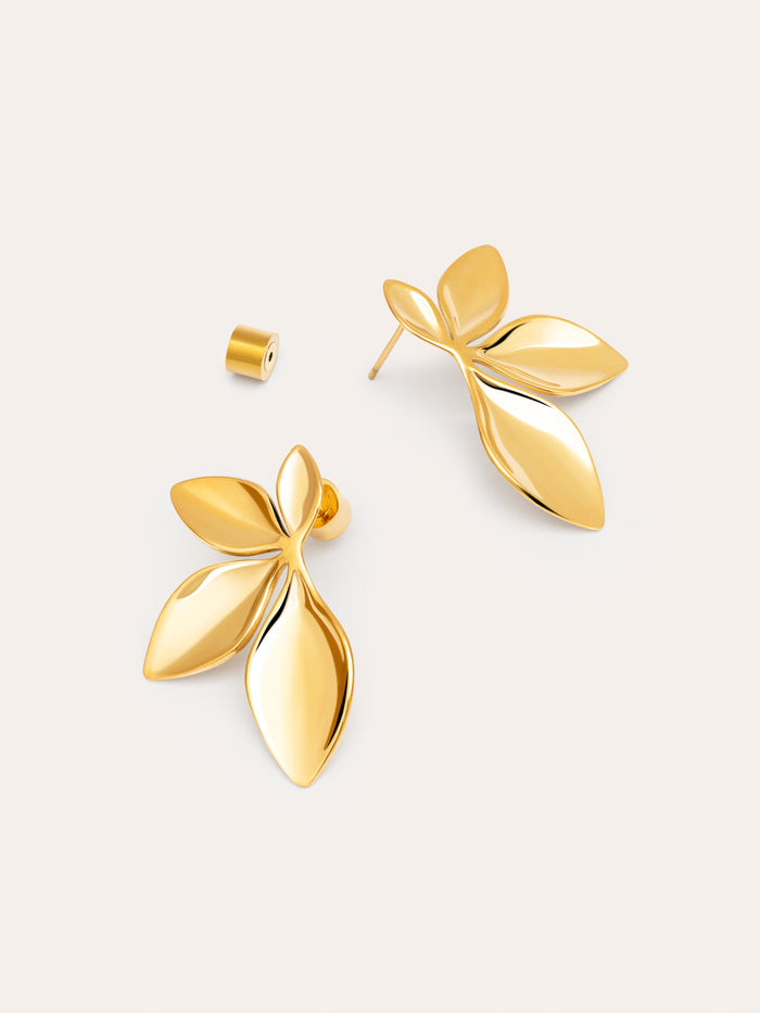 Pendientes Camila Acero Baño Oro