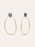 Pendientes Catalina Oval Acero Baño Oro