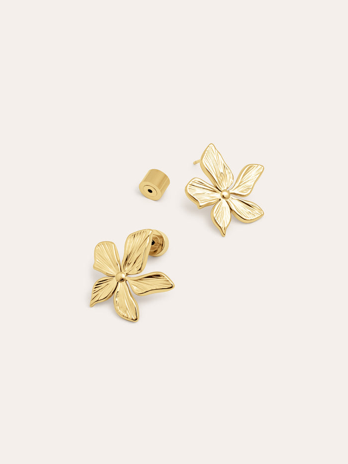 Pendientes Jasmine Acero Baño Oro