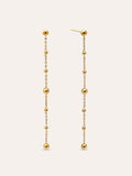 Pendientes Long Drop Bomb Acero Baño Oro