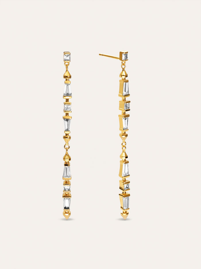 Pendientes Long Iris Baño Oro
