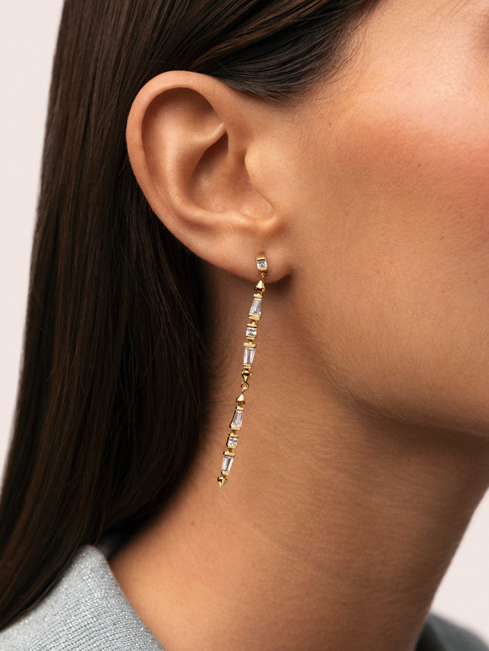 Pendientes Long Iris Baño Oro