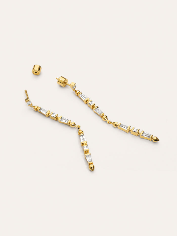 Pendientes Long Iris Baño Oro