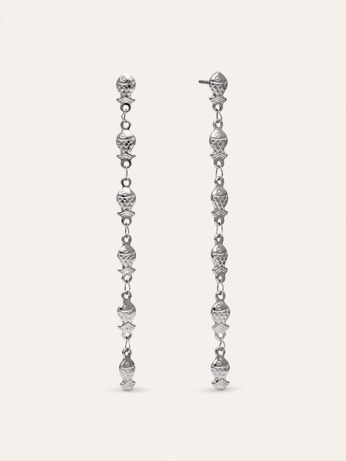 Pendientes Long Mar Acero