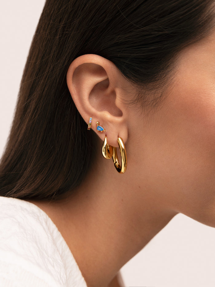 Pendientes Organic Twist Baño Oro