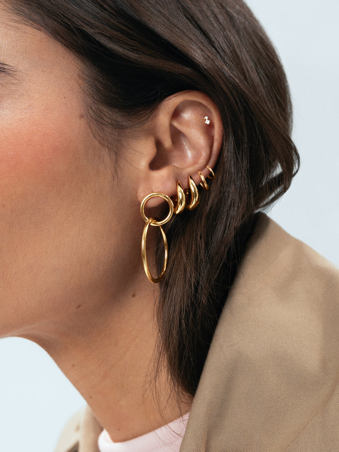 Pendientes Organic Twist Baño Oro