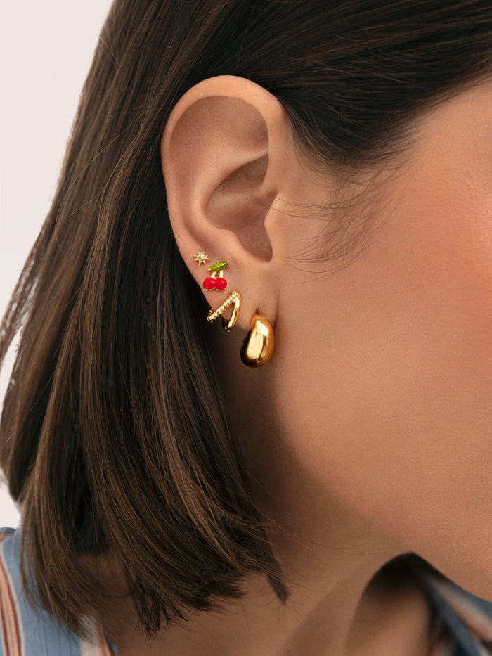 Pendientes Rain Baño Oro