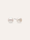 Pendientes Single Pearl Acero