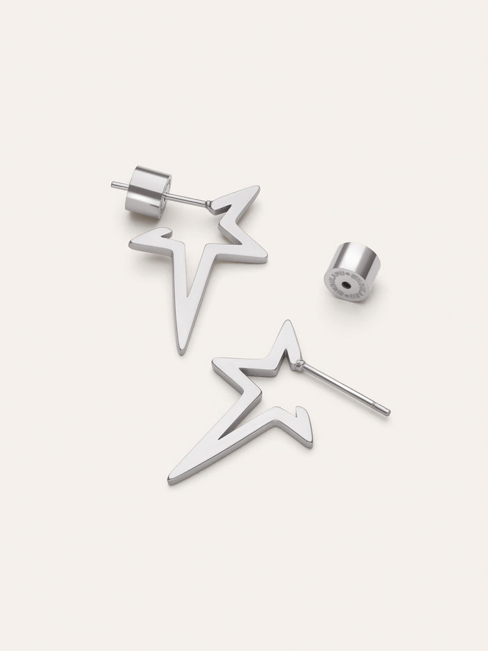 Pendientes Star Punk Acero