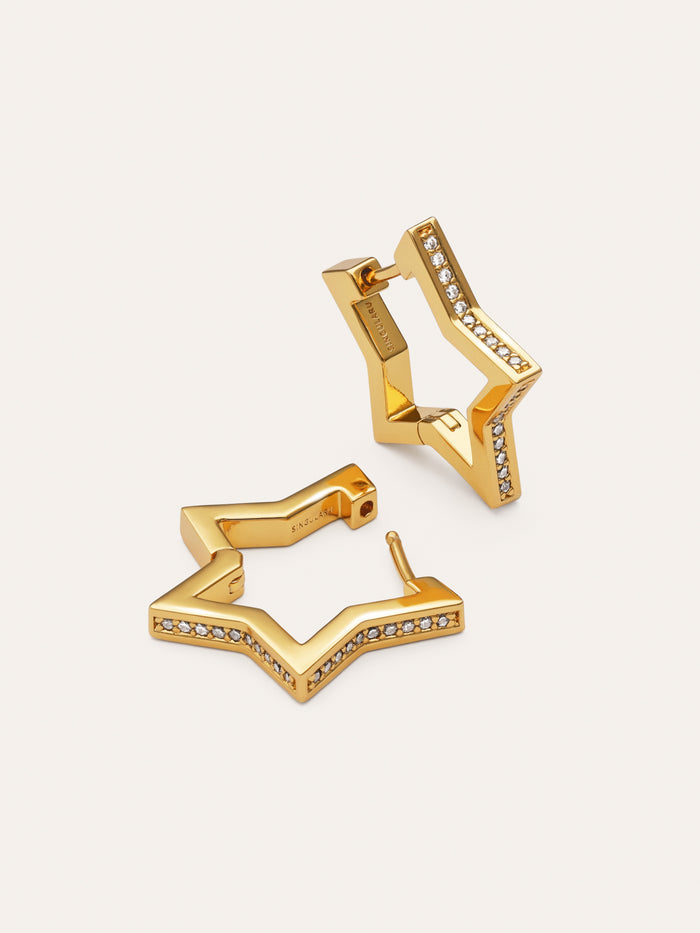 Pendientes Superstar Sparks Baño Oro