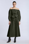 Pleated Front Crop Pant