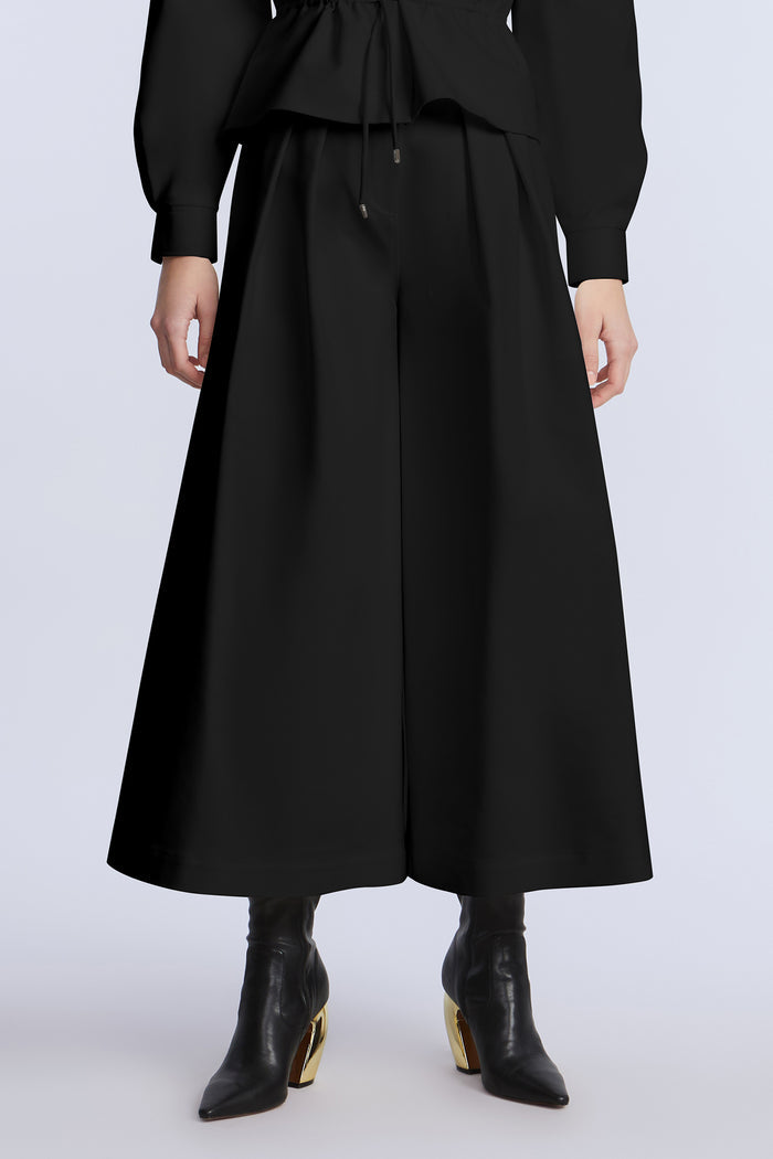 Pleated Front Crop Pant