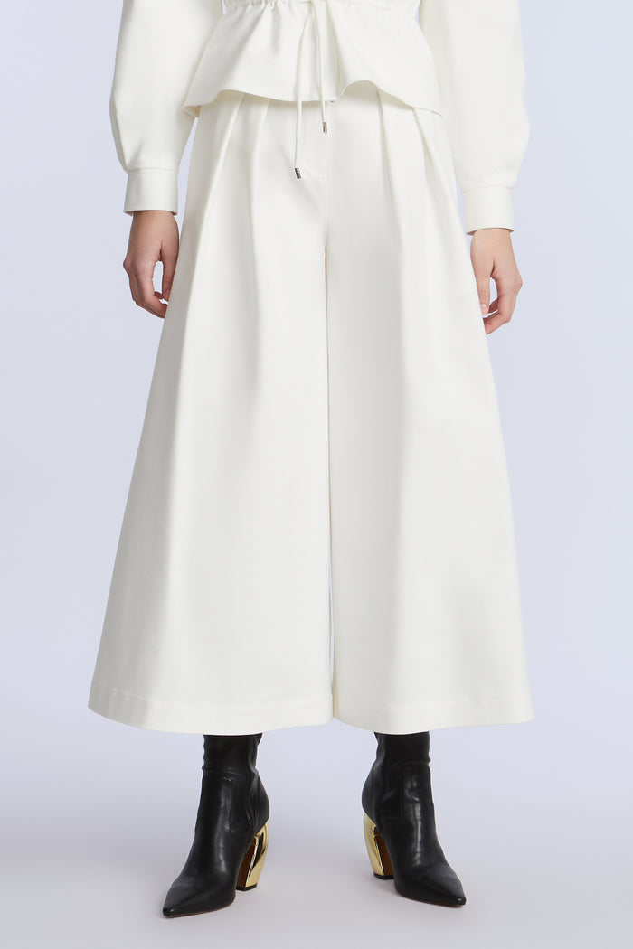 Pleated Front Crop Pant