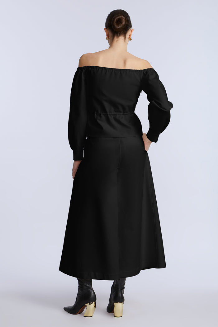 Pleated Front Crop Pant