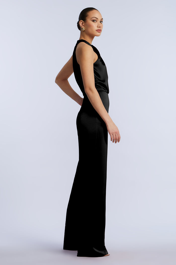 Pleated Halter Jumpsuit