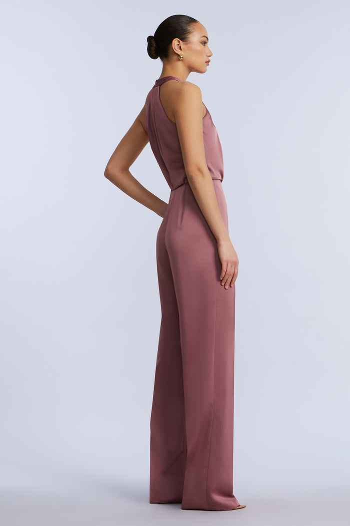 Pleated Halter Jumpsuit
